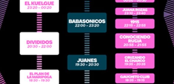 Festival Bandera: horarios confirmados